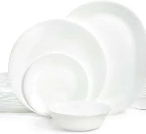 Corelle Dinnerware- Lightweight Winter Frost White 38-piece Dinnerware Set, Service for 12