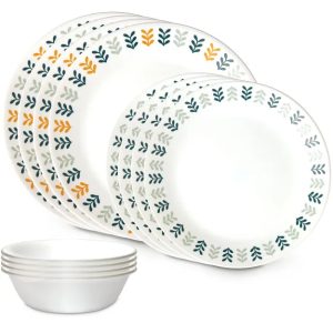 Corelle Dinnerware- Lightweight Anders 12-piece Dinnerware Set, Service for 4 Corelle Dinnerware- Lightweight Anders 12-piece Dinnerware Set, Service for 4