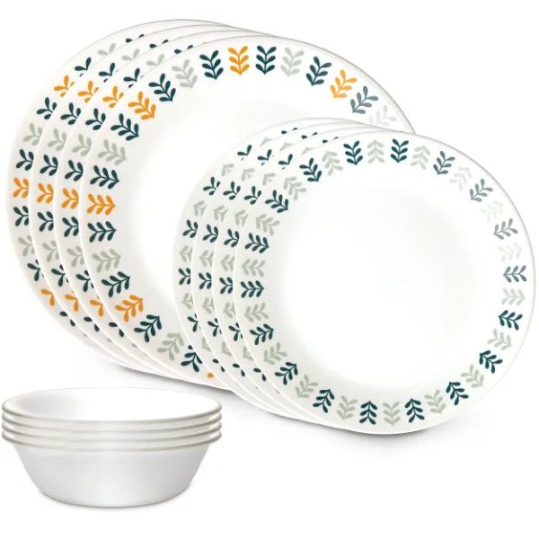 Corelle Dinnerware- Lightweight Anders 12-piece Dinnerware Set, Service for 4