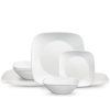 Corelle Dinnerware- Lightweight Square? Pure White 12-piece Dinnerware Set with Appetizer Plates, Service for 4 Corelle Dinnerware- Lightweight Square? Pure White 12-piece Dinnerware Set with Appetizer Plates, Service for 4