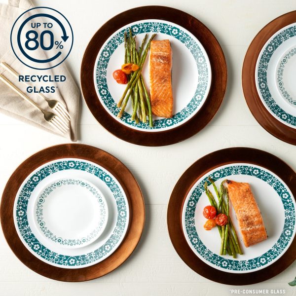 Corelle Dinnerware- Lightweight Penelope 18-piece Dinnerware Set, Service for 6