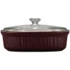 Corelle Dinnerware- Lightweight French Colors 2.5-quart Oval Baking Dish, Cabernet