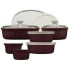 Corelle Dinnerware- Lightweight French Colors 12-piece Bakeware Set, Cabernet