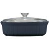 Corelle Dinnerware- Lightweight French Colors 2.5-quart Oval Baking Dish, Navy