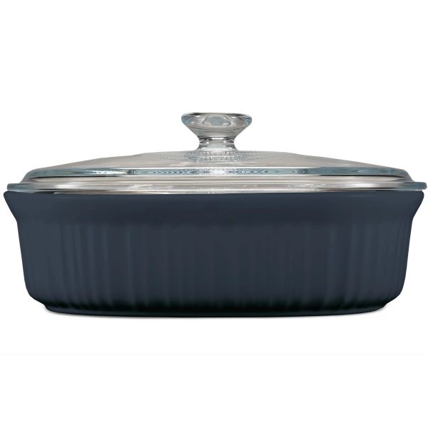 Corelle Dinnerware- Lightweight French Colors 2.5-quart Oval Baking Dish, Navy