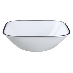 Corelle Dinnerware- Lightweight Square Simple Sketch 22-ounce Cereal Bowl