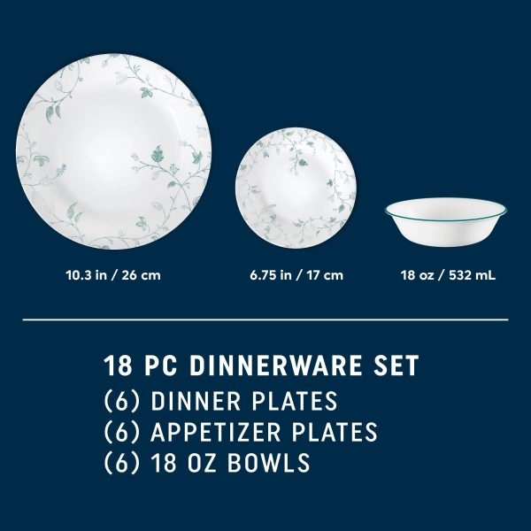 Corelle Dinnerware- Lightweight Chambord 18-piece Dinnerware Set, Service for 6 Corelle Dinnerware- Lightweight Chambord 18-piece Dinnerware Set, Service for 6