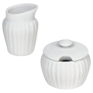 Corelle Dinnerware- Lightweight French White? Cream & Sugar Set
