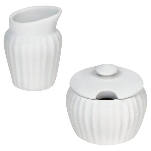 General Dinnerware- Lightweight French White? Cream & Sugar Set
