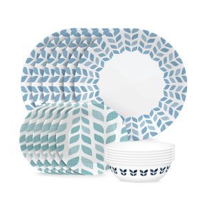 Corelle Dinnerware- Lightweight Global Collection Northern Pines 18-piece Dinnerware Set, Service for 6