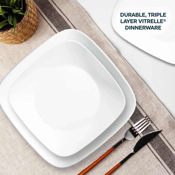 Corelle Dinnerware- Lightweight Boutique Vivid White 8-piece Dinnerware Set, Service for 4 Corelle Dinnerware- Lightweight Boutique Vivid White 8-piece Dinnerware Set, Service for 4