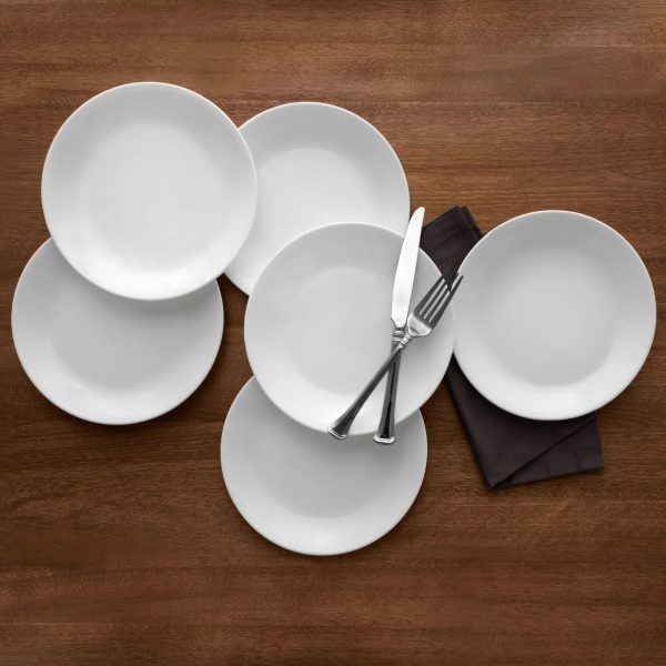Corelle Dinnerware- Lightweight Winter Frost White 10.25 Dinner Plates, 6-pack