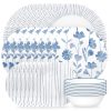 Corelle Dinnerware- Lightweight Botanical Stripes 32-piece Dinnerware Set, Service for 8