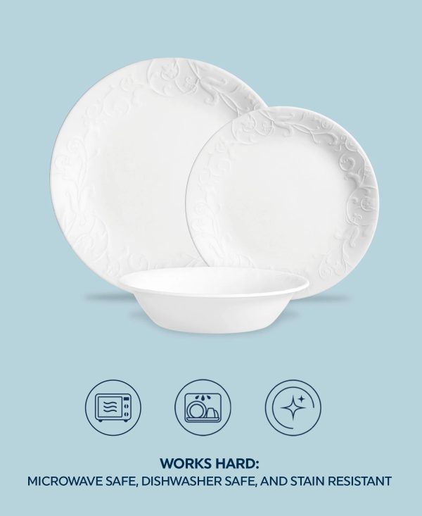 Corelle Dinnerware- Lightweight Bella Faenza 12-piece Dinnerware Set, Service for 4 Corelle Dinnerware- Lightweight Bella Faenza 12-piece Dinnerware Set, Service for 4