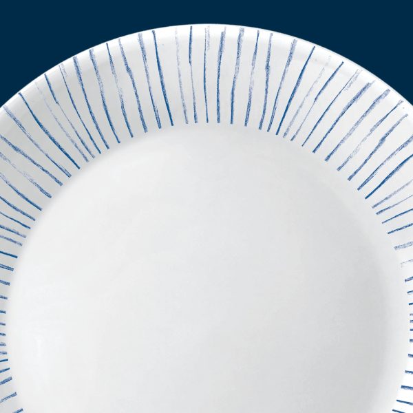 Corelle Dinnerware- Lightweight Nautical Stripes 18-piece Dinnerware Set, Service for 6 Corelle Dinnerware- Lightweight Nautical Stripes 18-piece Dinnerware Set, Service for 6