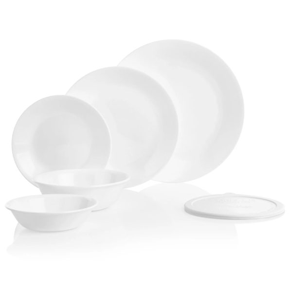 Corelle Dinnerware- Lightweight Winter Frost White 66-piece Dinnerware Set, Service for 12 Corelle Dinnerware- Lightweight Winter Frost White 66-piece Dinnerware Set, Service for 12