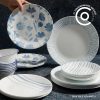 Corelle Dinnerware- Lightweight Botanical Stripes 8.5 Salad Plates, 6 Pack