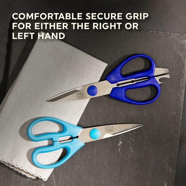 Corelle Dinnerware- Lightweight Chicago Cutlery 2-piece Kitchen Shears in Blueberry and Blue Frost