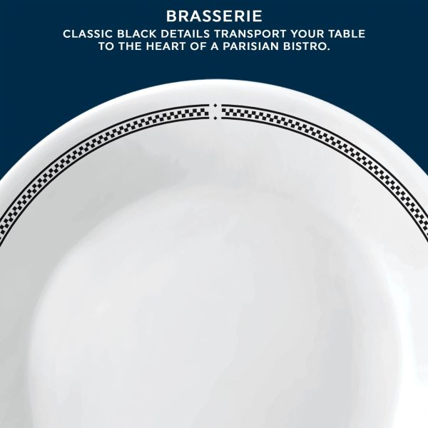 Corelle Dinnerware- Lightweight Brasserie 6.75 Appetizer Plate, 6-pack