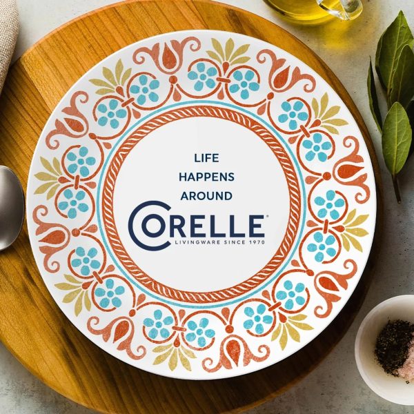 Corelle Dinnerware- Lightweight Global Collection Terracotta Dreams 18-piece Dinnerware Set, Service for 6