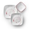Corelle Dinnerware- Lightweight Square Splendor 18-piece Dinnerware Set, Service for 6