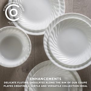 Corelle Dinnerware- Lightweight Enhancements 10.25 Glass Dinner Plate