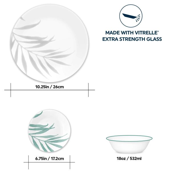 Corelle Dinnerware- Lightweight Solar Print 18-piece Dinnerware Set, Service for 6, EXCLUSIVE Corelle Dinnerware- Lightweight Solar Print 18-piece Dinnerware Set, Service for 6, EXCLUSIVE