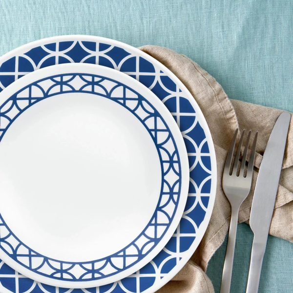 Corelle Dinnerware- Lightweight Cobalt Circles 16-piece Mugless Dinnerware Set, Service of 4 Corelle Dinnerware- Lightweight Cobalt Circles 16-piece Mugless Dinnerware Set, Service of 4