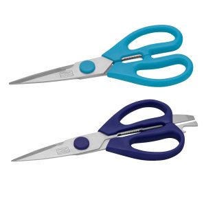 Corelle Dinnerware- Lightweight Chicago Cutlery 2-piece Kitchen Shears in Blueberry and Blue Frost