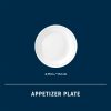 Corelle Dinnerware- Lightweight Caspian Lace 6.75 Appetizer Plate, 6-pack