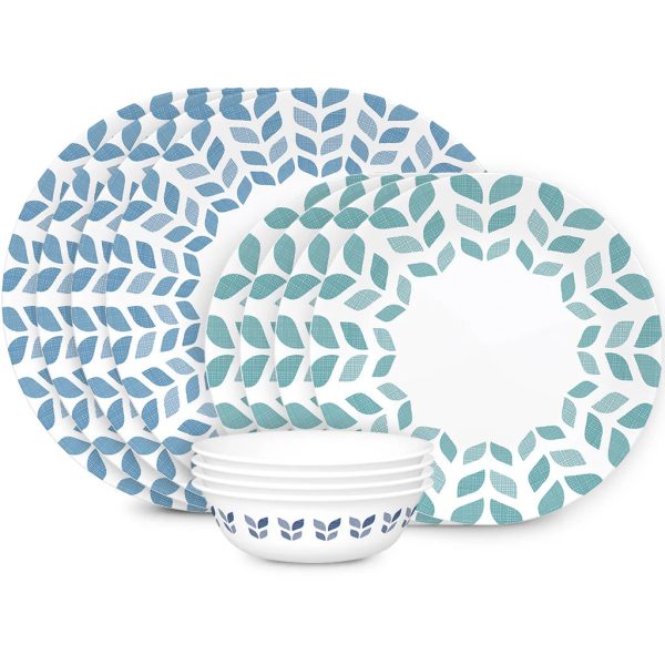 Corelle Dinnerware- Lightweight Global Collection Northern Pines 12-piece Dinnerware Set, Service for 4