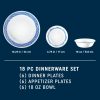 Corelle Dinnerware- Lightweight Rolling Waves 18-piece Dinnerware Set, Service for 6 Corelle Dinnerware- Lightweight Rolling Waves 18-piece Dinnerware Set, Service for 6