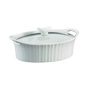 Corelle Dinnerware- Lightweight French White? 1.5-quart Oval Casserole Dish with Lid Corelle Dinnerware- Lightweight French White? 1.5-quart Oval Casserole Dish with Lid