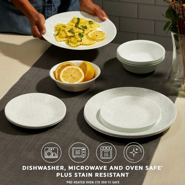 Corelle Dinnerware- Lightweight Knox 18-piece Dinnerware Set, Service for 6