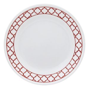Corelle Dinnerware- Lightweight Crimson Trellis 6.75 Appetizer Plate