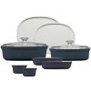 Corelle Dinnerware- Lightweight French Colors 10-piece Oval Bakeware Set, Navy Corelle Dinnerware- Lightweight French Colors 10-piece Oval Bakeware Set, Navy