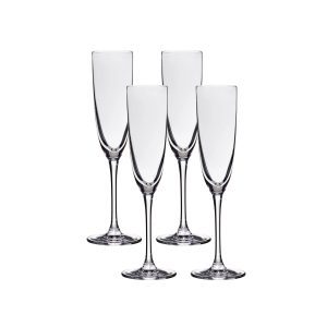 Corelle Dinnerware- Lightweight Tokyo Temptation Champagne Glasses (4-Pieces), 5-ounce, Dishwasher Safe, Lead-free Crystalline