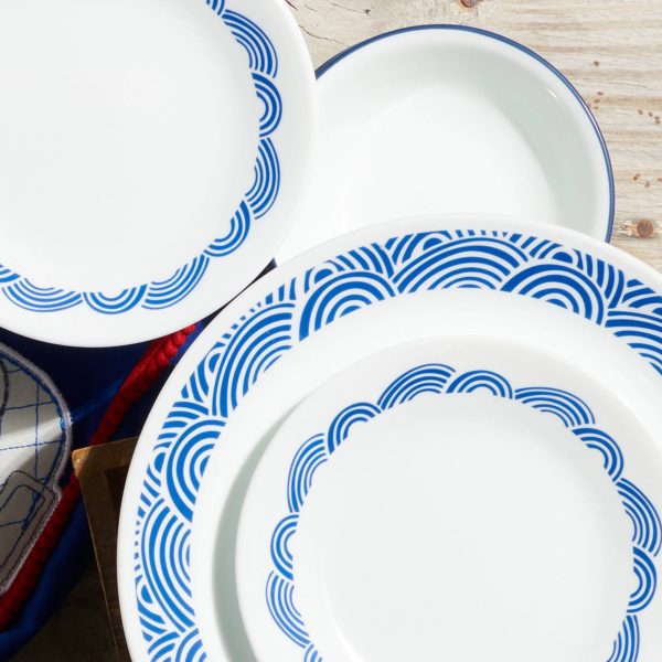 Corelle Dinnerware- Lightweight Rolling Waves 18-piece Dinnerware Set, Service for 6 Corelle Dinnerware- Lightweight Rolling Waves 18-piece Dinnerware Set, Service for 6