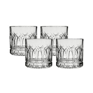Corelle Dinnerware- Lightweight Traze PST Rocks Glasses (4-Pieces), 12-ounce, Dishwasher Safe