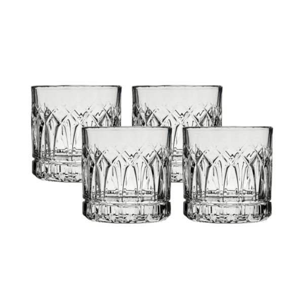 Corelle Dinnerware- Lightweight Traze PST Rocks Glasses (4-Pieces), 12-ounce, Dishwasher Safe