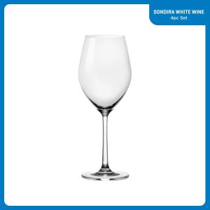 Corelle Dinnerware- Lightweight Sondria White Wine Glasses (4-pieces), 14-ounce, Dishwasher Safe
