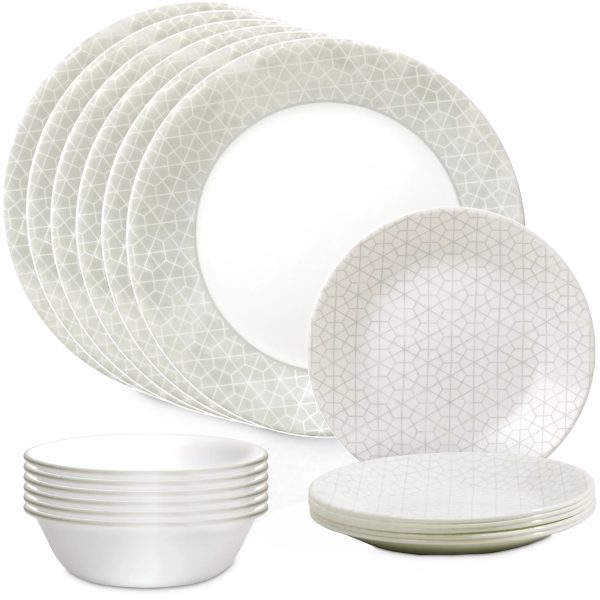 Corelle Dinnerware- Lightweight Knox 18-piece Dinnerware Set, Service for 6