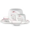 Corelle Dinnerware- Lightweight Square Splendor 12-piece Dinnerware Set with Appetizer Plates, Service for 4 Corelle Dinnerware- Lightweight Square Splendor 12-piece Dinnerware Set with Appetizer Plates, Service for 4