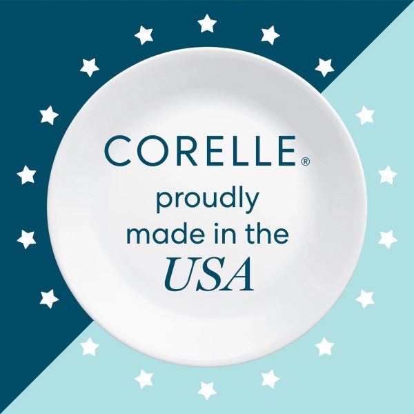 Corelle Dinnerware- Lightweight Winter Frost White 8.5 Salad Plates, 6-pack