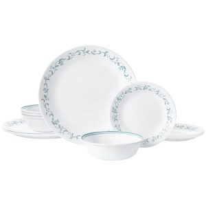Corelle Dinnerware- Lightweight Country Cottage 12-piece Dinnerware Set, Service for 4 Corelle Dinnerware- Lightweight Country Cottage 12-piece Dinnerware Set, Service for 4