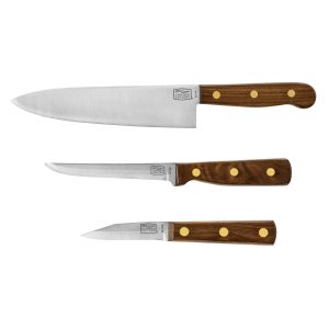 Corelle Dinnerware- Lightweight Walnut Tradition? 3-piece Knife Set Corelle Dinnerware- Lightweight Walnut Tradition? 3-piece Knife Set