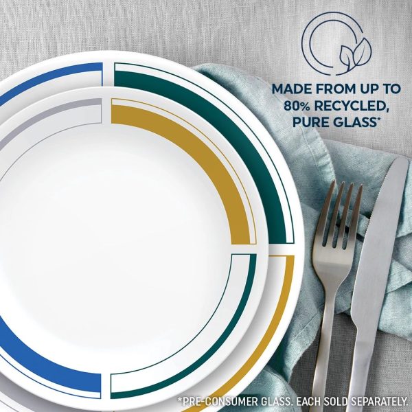 Corelle Dinnerware- Lightweight Color Block 8.5 Salad Plate