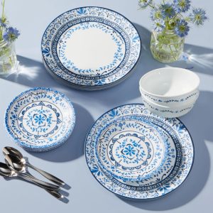 Corelle Dinnerware- Lightweight Portofino 18-piece Dinnerware Set, Service for 6