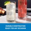 Corelle Dinnerware- Lightweightware Traze PST Highball Glasses (4-Pieces), 12-ounce, Dishwasher Safe