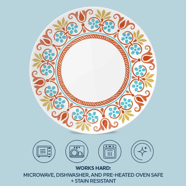 Corelle Dinnerware- Lightweight Global Collection Terracotta Dreams 10.25?? Dinner Plates, 4-pack